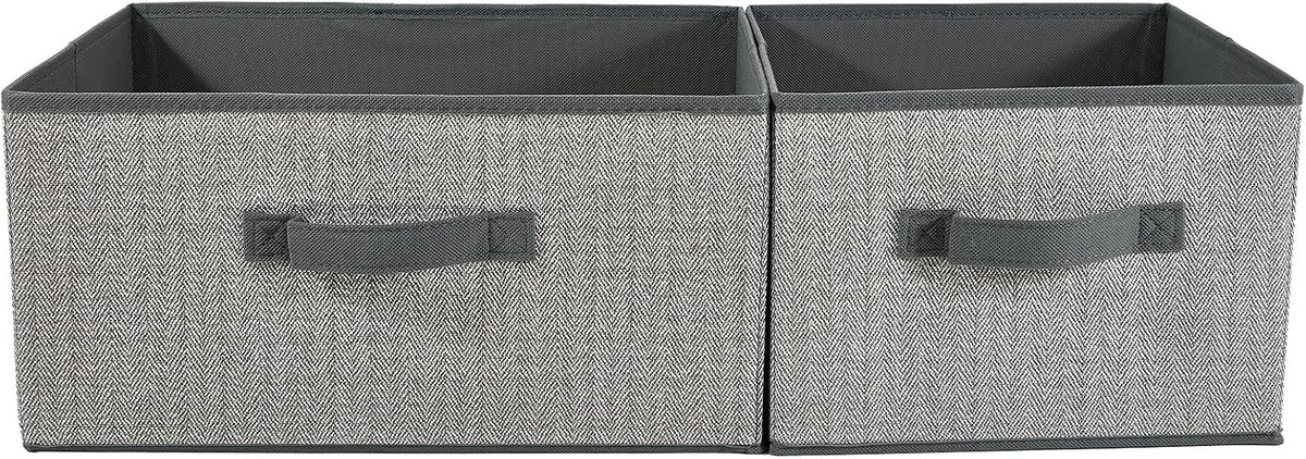 DAYARD Fabric Bins [1-Pack], Foldable Cube Baskets Storage Boxes for Shelves, Closet, Bookshelf, Nursery Organizer Containers (grey, medium)