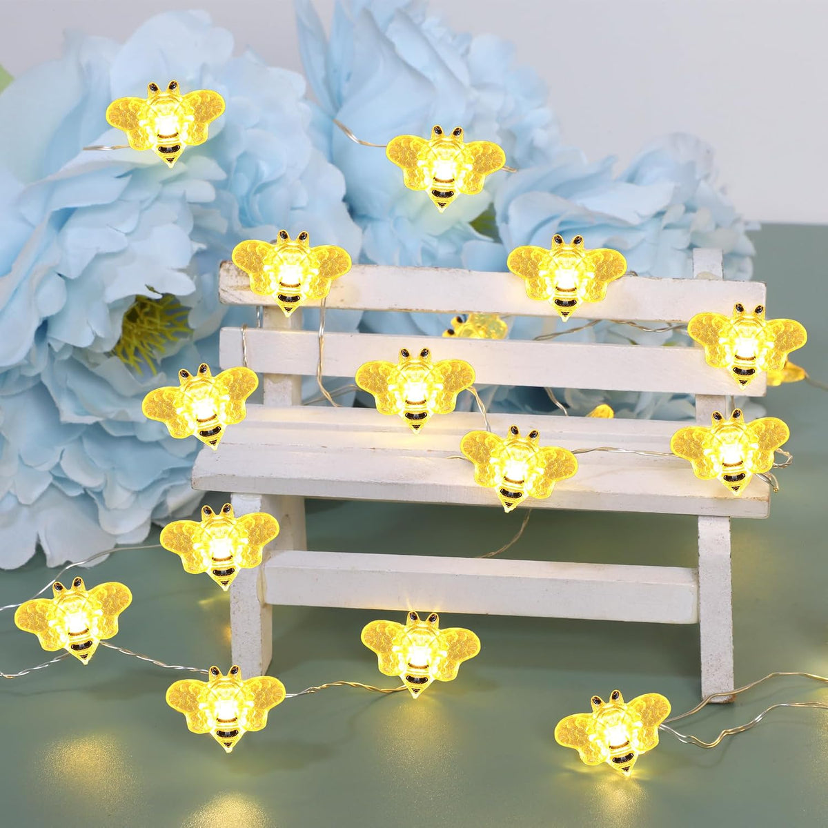 Impress Life Honey Bee Fairy String Lights, 10Ft 40 LED Lights