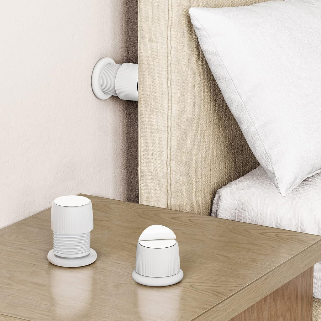 Stick on Headboard Wall Potector 1.6-2.6 inches Adjustable -White 2 Pcs