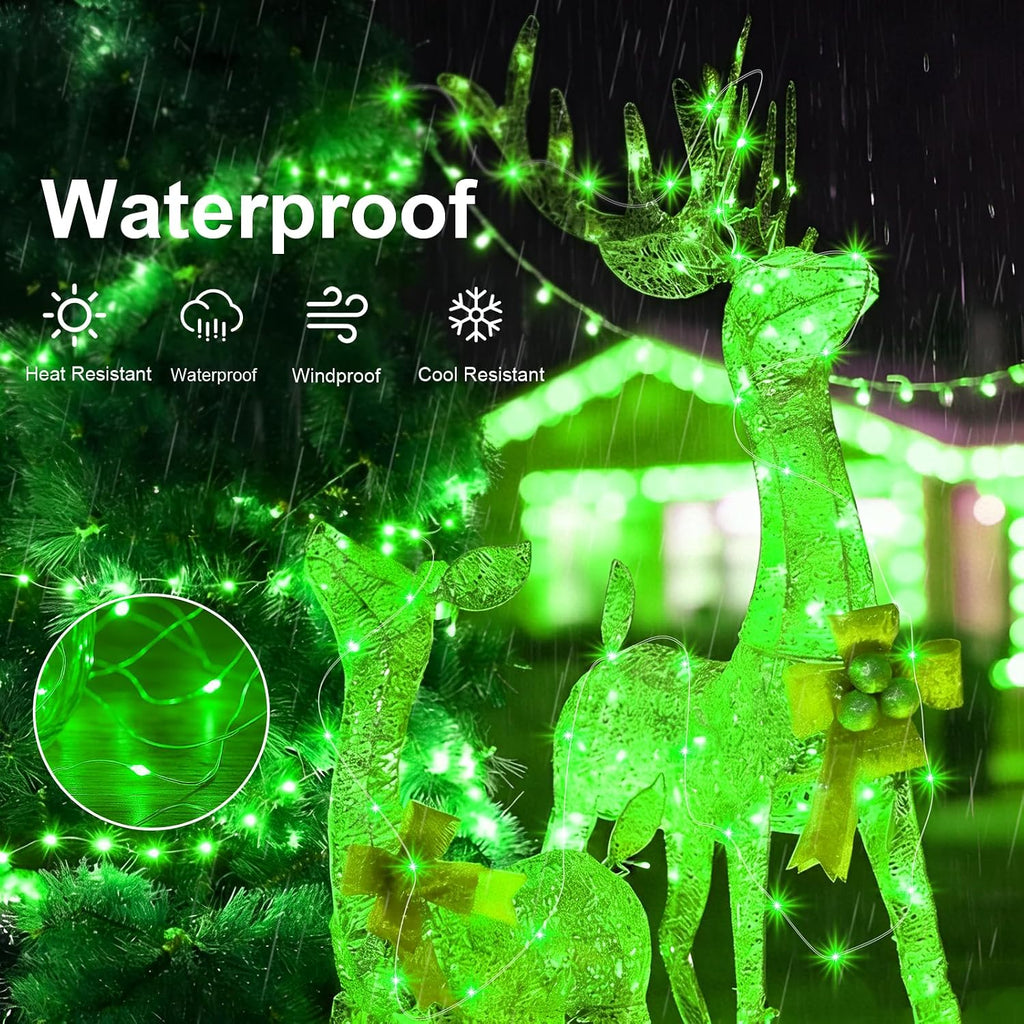 AIKEI 6 Pack Fairy Lights with Timer Battery, 8 Modes with Remote,Green
