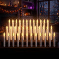 Honoson 36 Pcs Flameless LED Taper Candles Battery Operated,Ivory