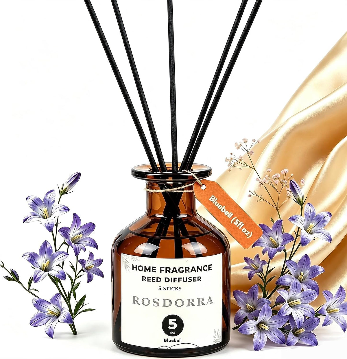 Reed Diffuser for Bathroom 5oz, Bluebell Floral Scent