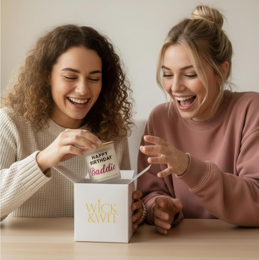 Happy Birthday Baddie Candle Gift Set - Funny Birthday Gifts for Women