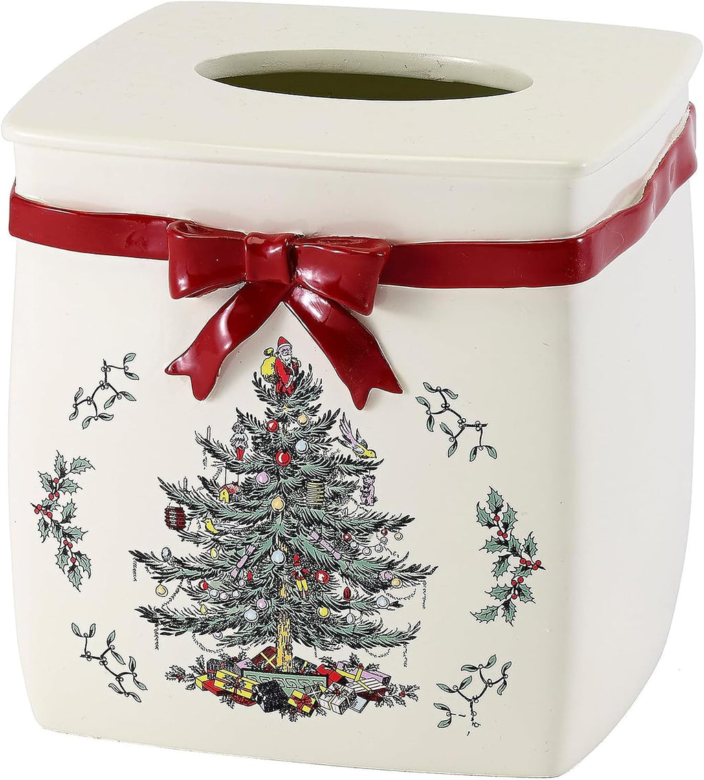 Spode - Christmas Tissue Box Cover, Tissue Holder for Vanity & Countertop