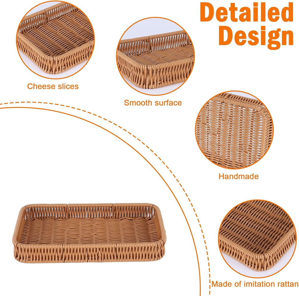 Toilet Tank Tray, Bathroom Vanity Tray, Metal Woven Organizer, Brown