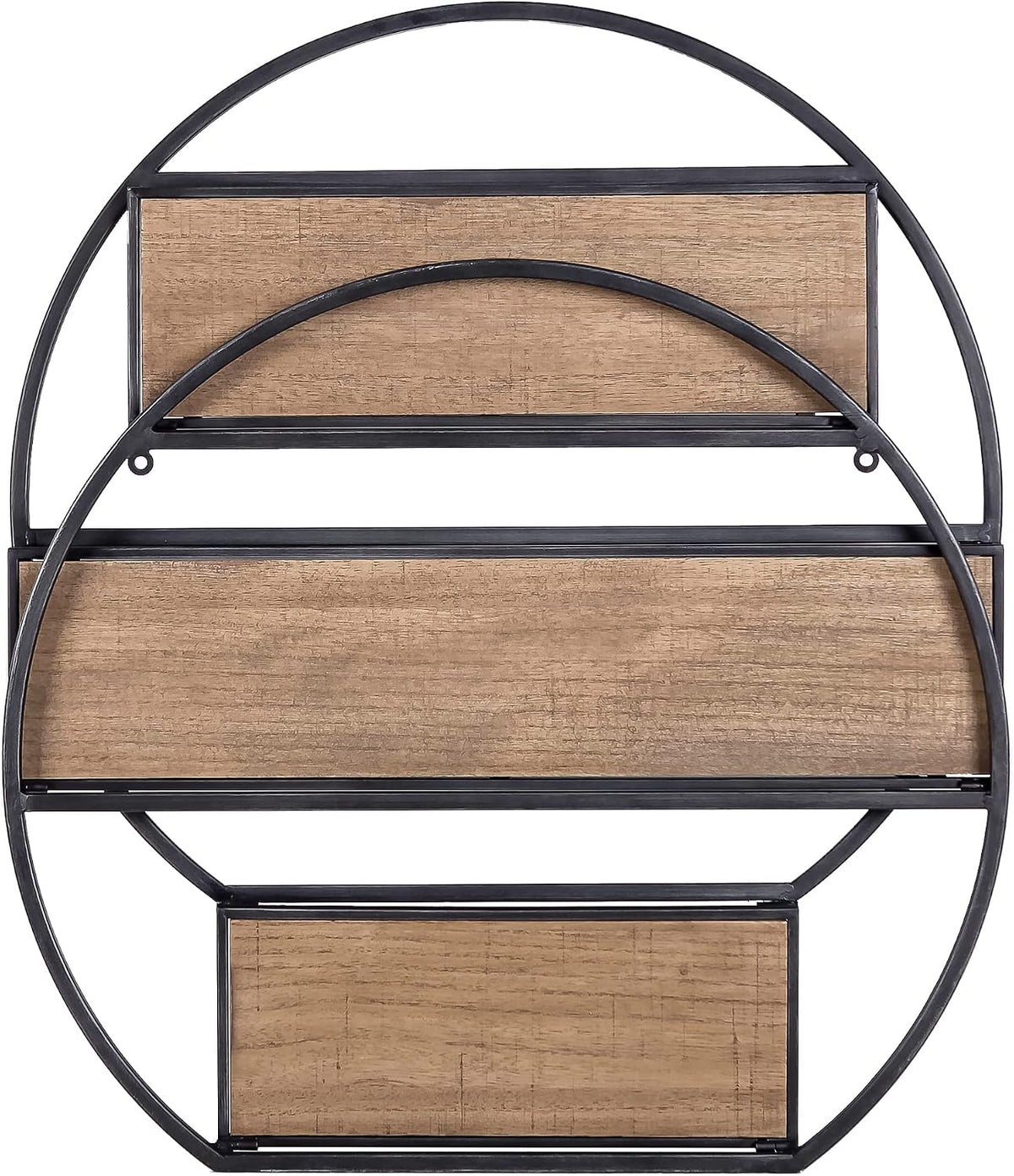 3 Tier Industrial Style Foldable Semi-Circle Shaped Wall Shelves