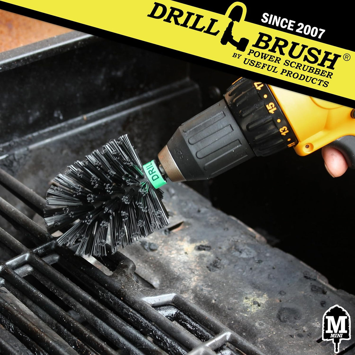 Ultra Stiff Black Electric Spin Scrubber - Wire Brush for Drill Alternative