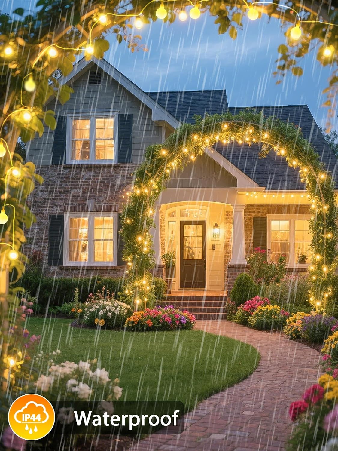 Connectable 43FT 100LED Globe String Lights Indoor, Smart Christmas Lights