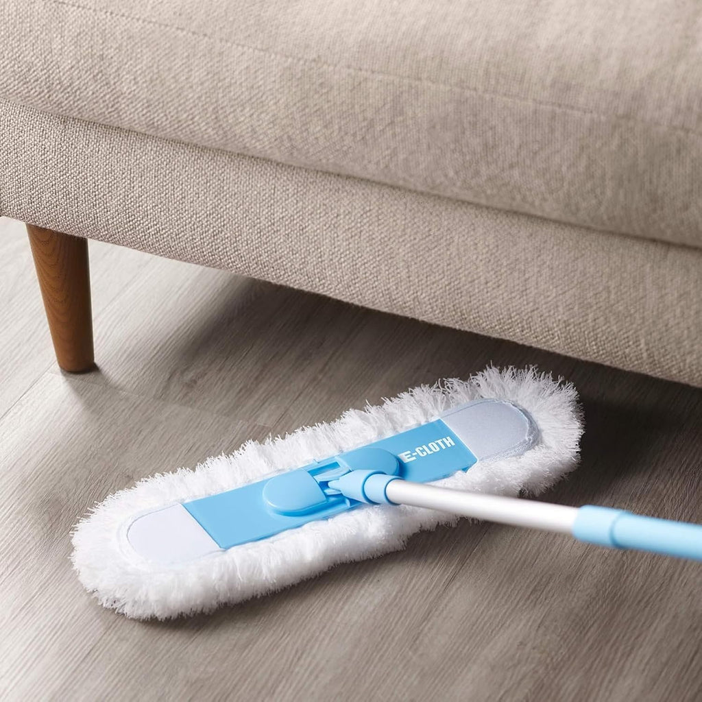 E-Cloth Flexi-Edge Floor & Wall Duster Head, Reusable Dusting Mop for Floor Cleaning, Floor Cleaner Ideal for Harword, Tile, Laminate and Other Hard Surfaces, 100 Wash Guarantee, 1 Pack