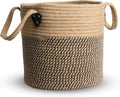ZOES HOMEWARE Plant Basket for Indoor Plants with Handles,Jute Rope 12"x12"