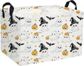 Rectangular Halloween Baskets Ghost Basket Cute Storage Bins Organizer Box Girls Room Decor for Home.(Cute Ghost)