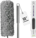 Gütewerk Extendable Microfiber Duster, 360° Bendable Head, 55 Inch Grey