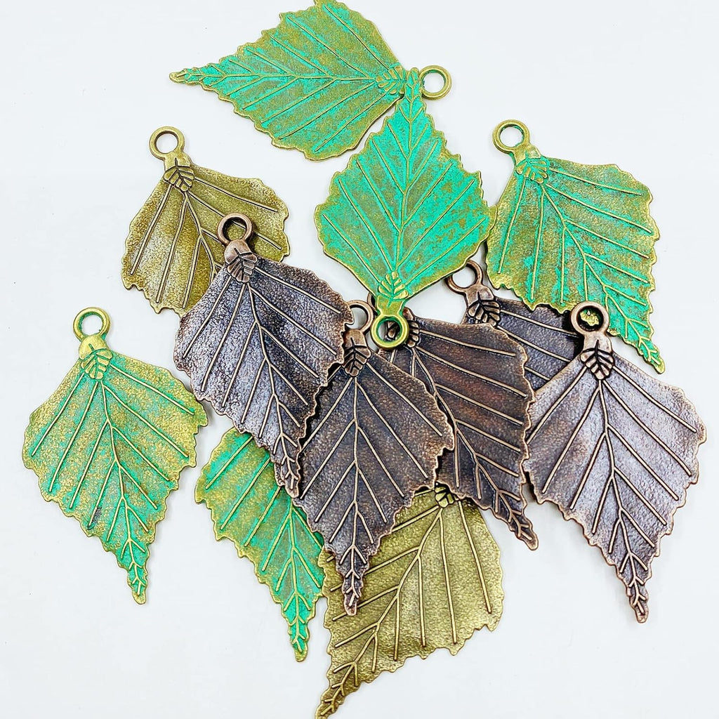 Set of 12 Birch Tree Leaf Shower Curtain Hooks Realistic Large Veined Leaf Autumn Leaves Woodland Forest Style Theme Home Shower Curtain Rings Decor Accessories (Colorful)