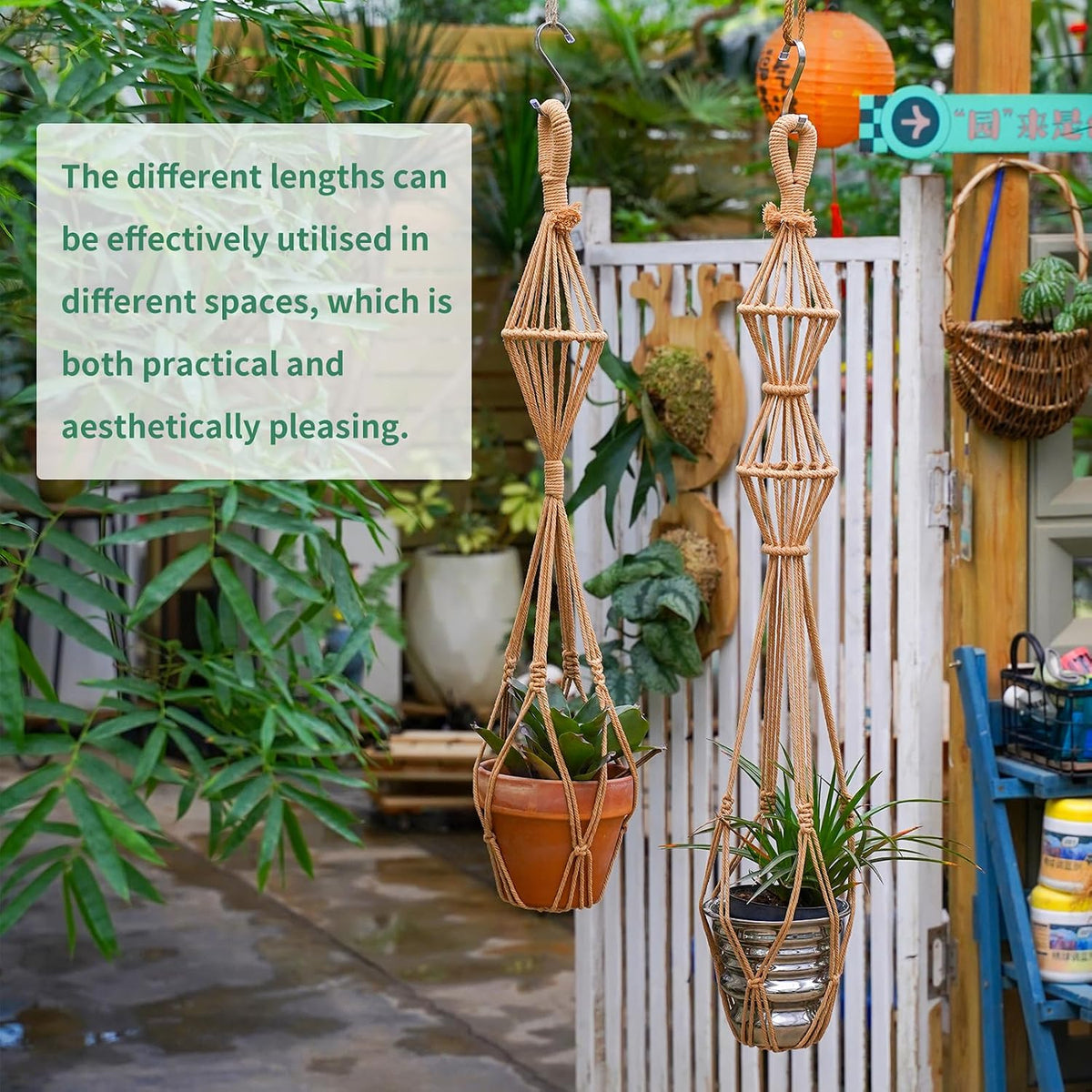 Hourglass Floating & Patterns Macrame Plant Hangers