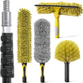 5-in-1 20Ft 4-Stage Telescoping Extension Pole Kit for Cleaning