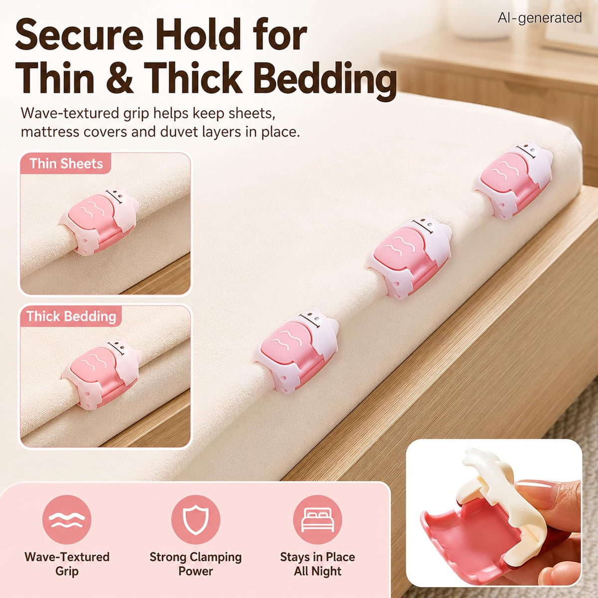 8 Pcs Adorable Totoro Bed Sheet Grippers Animal Shaped Sheet Fasteners