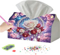 NCMCDZS Diamond Painting Tissue Box Cover,9.44x9.05x6.29in, 1 Pack