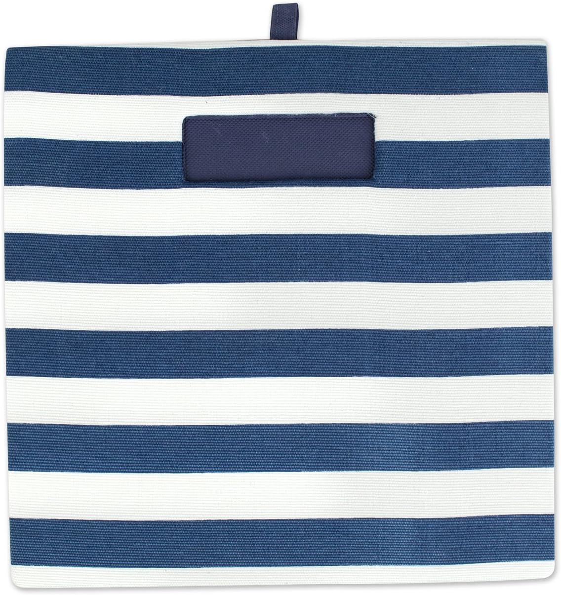 DII Polyester Cube Storage Collection Hard Sided Collapsible, 11x11x11, Nautical Blue