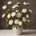6 PCS 27" Artificial Ranunculus Flowers Stems for Vase Decor (Cream)