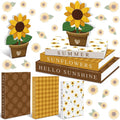 Thyle Sunflower Decorative Faux Books Set, Paper Magnetic Storage Boxes