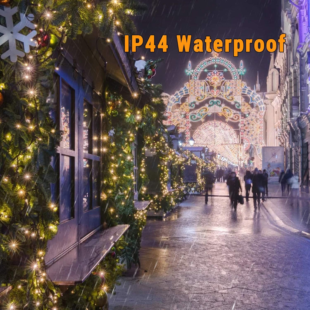 Brizled Outdoor Christmas Lights, 78.74 ft 240 LED Warm White String Lights