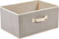 DAYARD Fabric Bins [1-Pack], Foldable Cube Baskets Storage Boxes for Shelves, Closet, Bookshelf, Nursery Organizer Containers (beige, medium)