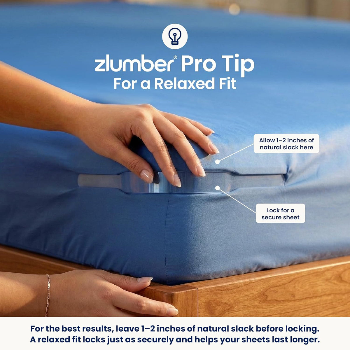 ZlumberLock US Patented Bed Sheet Holders for Corners, 4-Pack