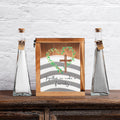 Blosssound Unity Sand Ceremony Set, Love Family Shadow Box, White Gray