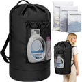 180L Laundry Bag Backpack with 3 Sizes Mesh Wash Bags and Shoulder Straps