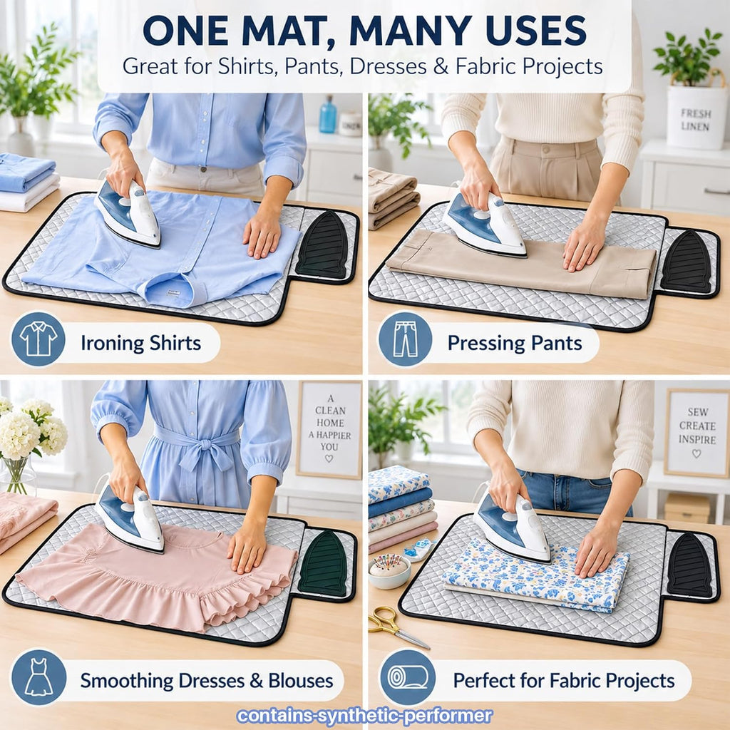 RAINFLOW Magnetic Ironing Mat - Portable Tabletop Pad for Home Travel
