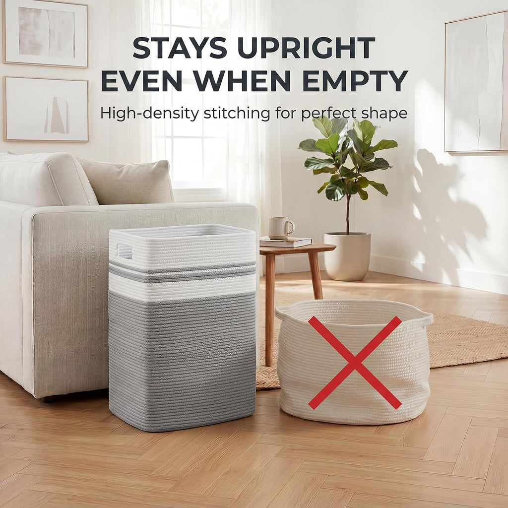 OIAHOMY 91L Laundry Hamper, XXXLarge Collapsible Laundry Basket Gray