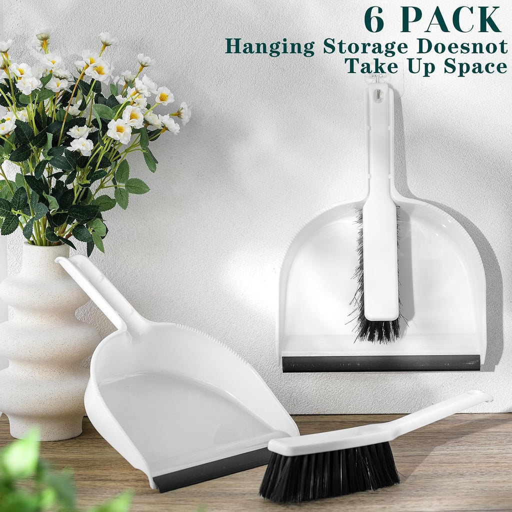 Zubebe 6 Pcs Mini Dustpan and Brush Set, Small Broom and Dustpan Set