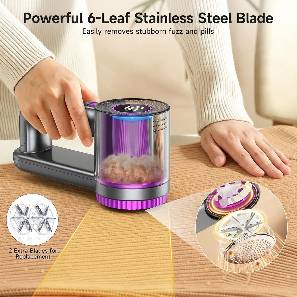 Fabric Shaver Rechargeable, Sweater Shaver, Lint Pilling Remover Shaver
