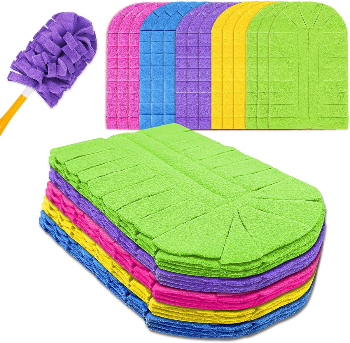 KEEPOW 20 Pcs Refills Compatible with Swiffer Duster, 360 Heavy Duty Fleece