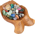 Wooden Hands Bowl, Crystal Display, Rock Display, Natural, Large