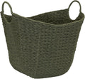 Household Essentials Natural Woven Wicker Storage Basket with Handles