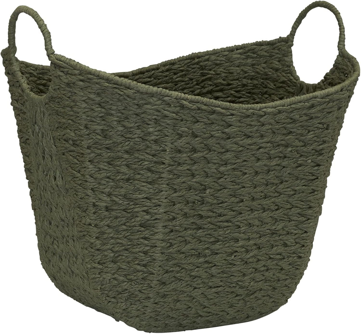 Household Essentials Natural Woven Wicker Storage Basket with Handles
