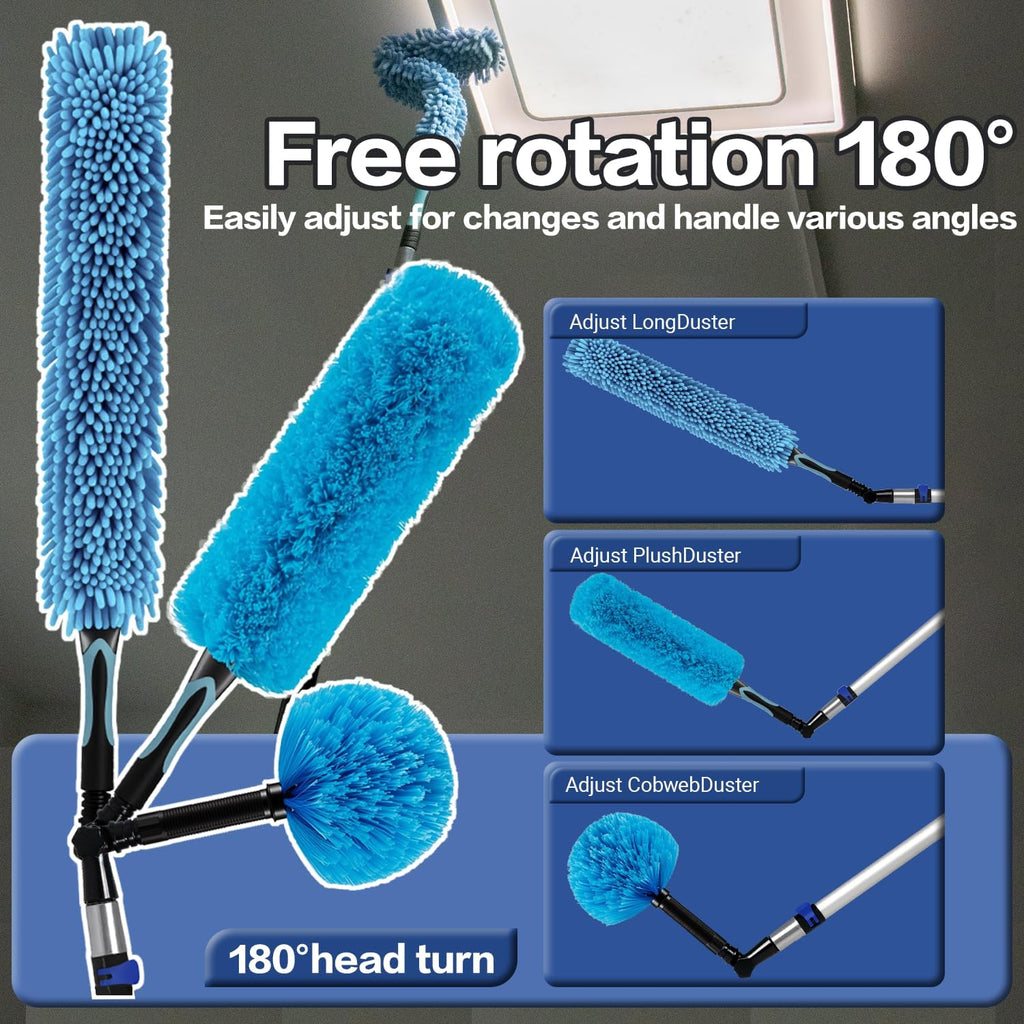 26FT High Reach Duster Cleaning Kit with 5-20 FTExtension Pole