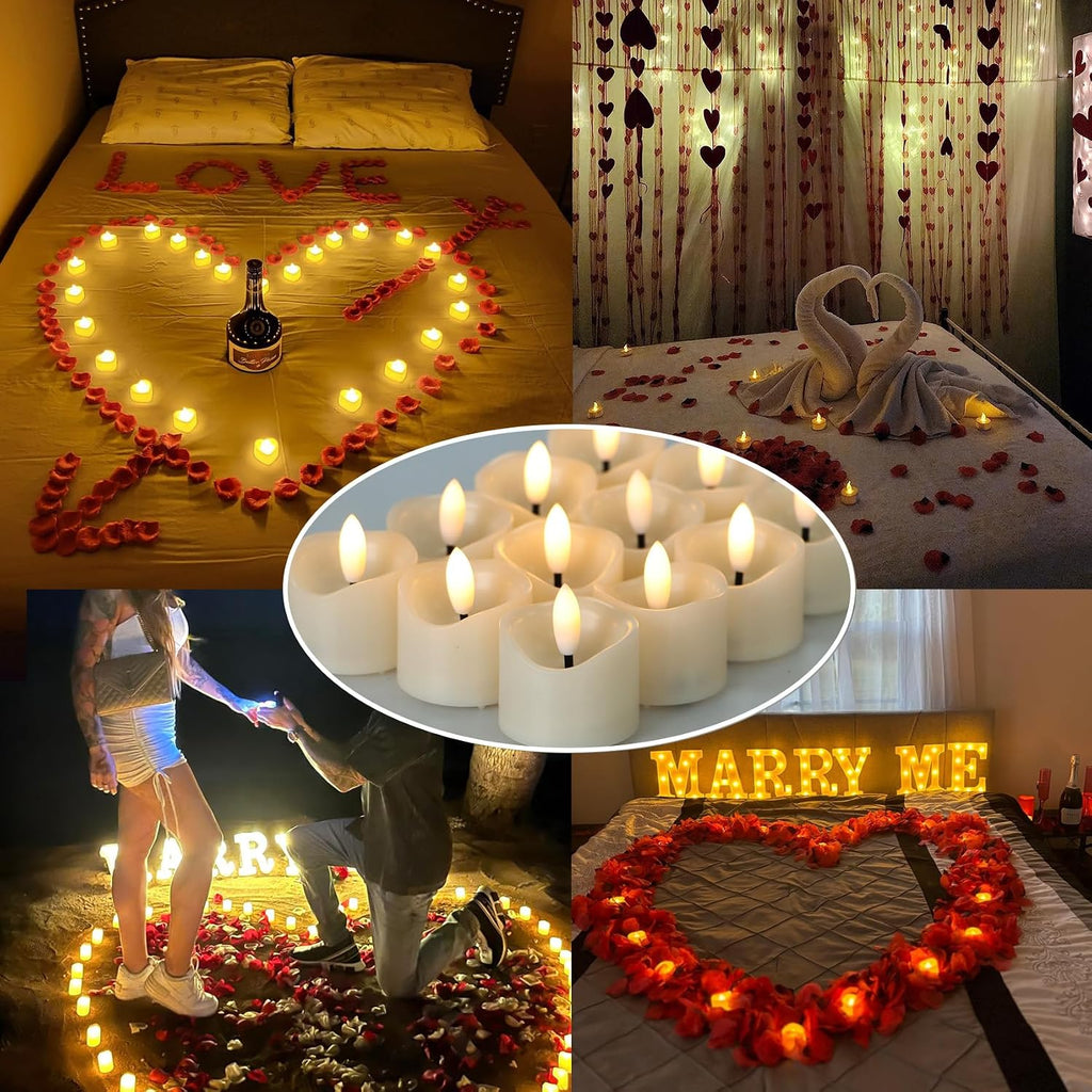 24 PCS Battery Operated Votive Candles Flameless Tealights