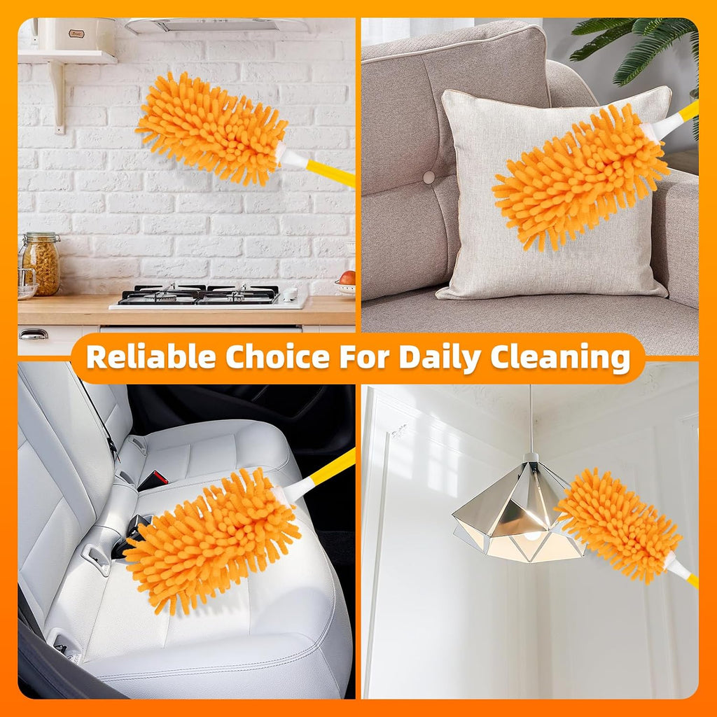 4 Pack Reusable Duster Refills Compatible with Swiffer Duster