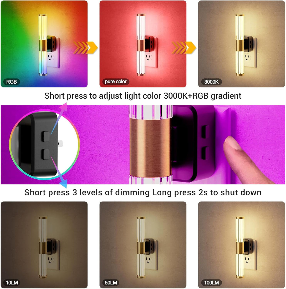 JandCase Night Light, Night Lights Plug into Wall