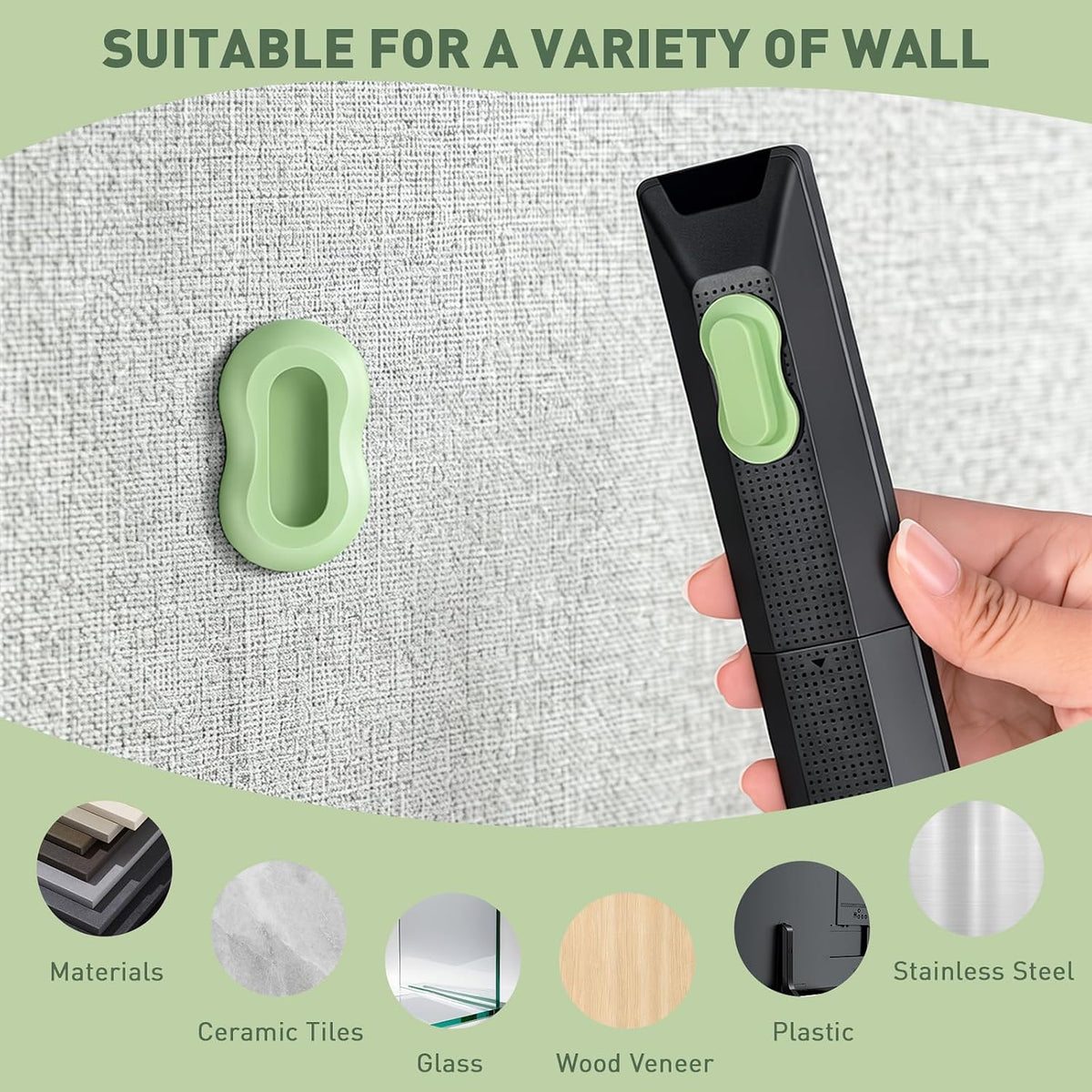 VZZNN 6 Pack Magnetic Remote Control Holder Wall Mount - Multicolor