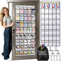 Cruise Ship Magnetic Door Organizer, 40 Pockets Over The Door Cruise Cabin Storage Shoe Rack with and 4 Strong Anti Scratch Magnets Carry Bag for 2026 Cruise Essentials Travel Organization