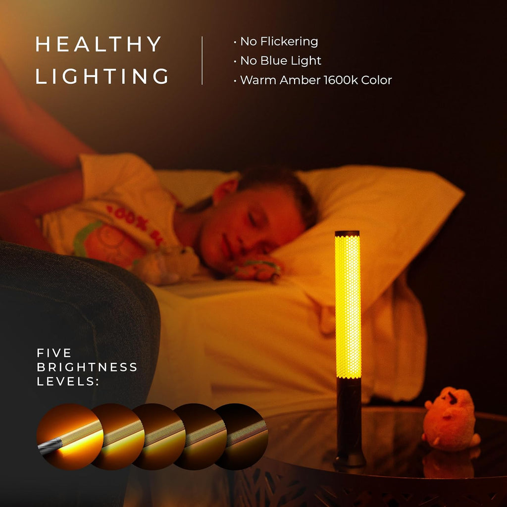phonar Rechargeable Flameless Candle Lamp, Cordless Ambient Table Light for Bedroom, Romantic Dinner, Restaurant & Cozy Home Decor, Warm Dimmable LED Candlelight
