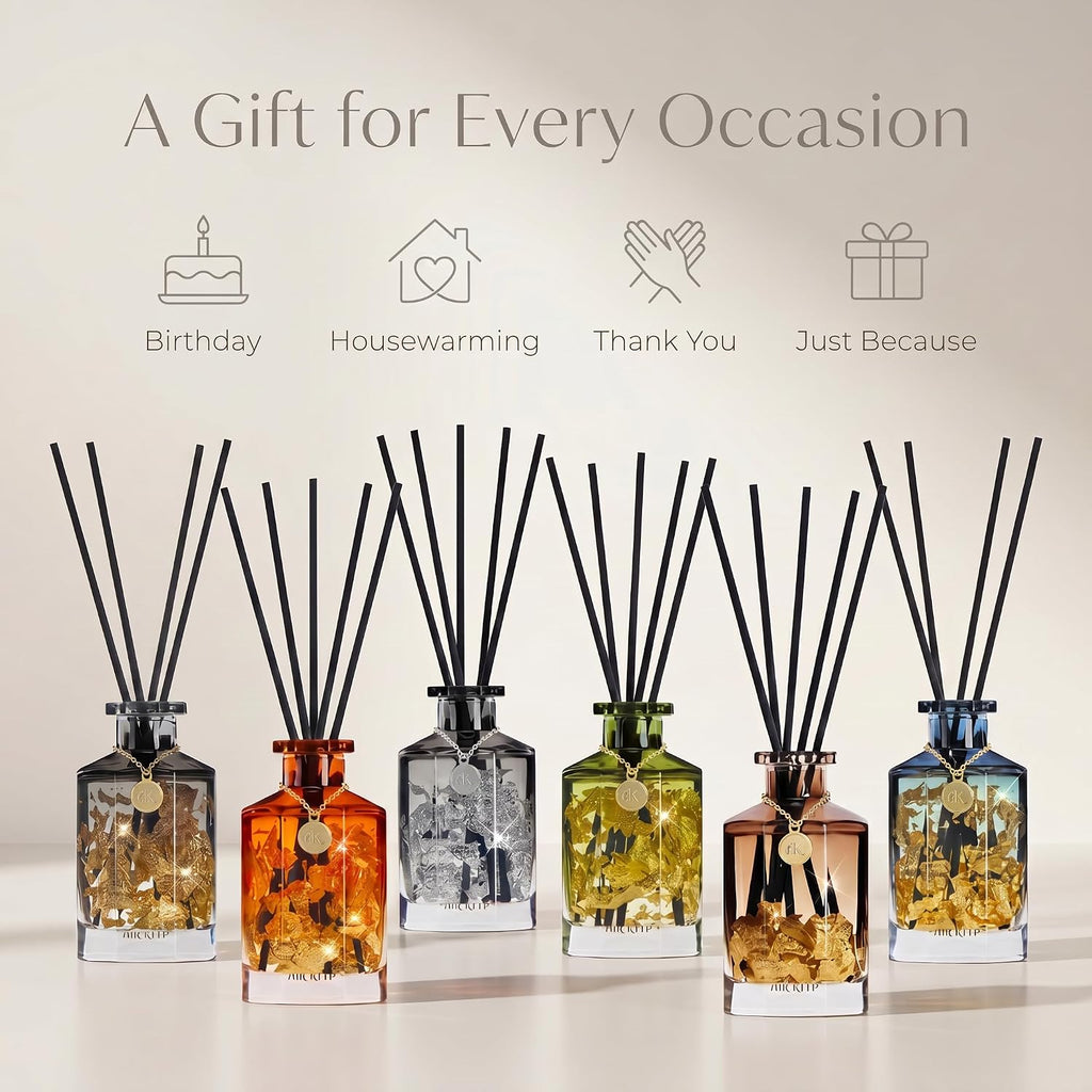 Airkeep Reed Diffuser Set,Clean Linen Luxury Scented Diffuser with Sticks Long Lasting Home Fragrance for Bathroom Shelf Decor 6.09 fl oz (180ml)