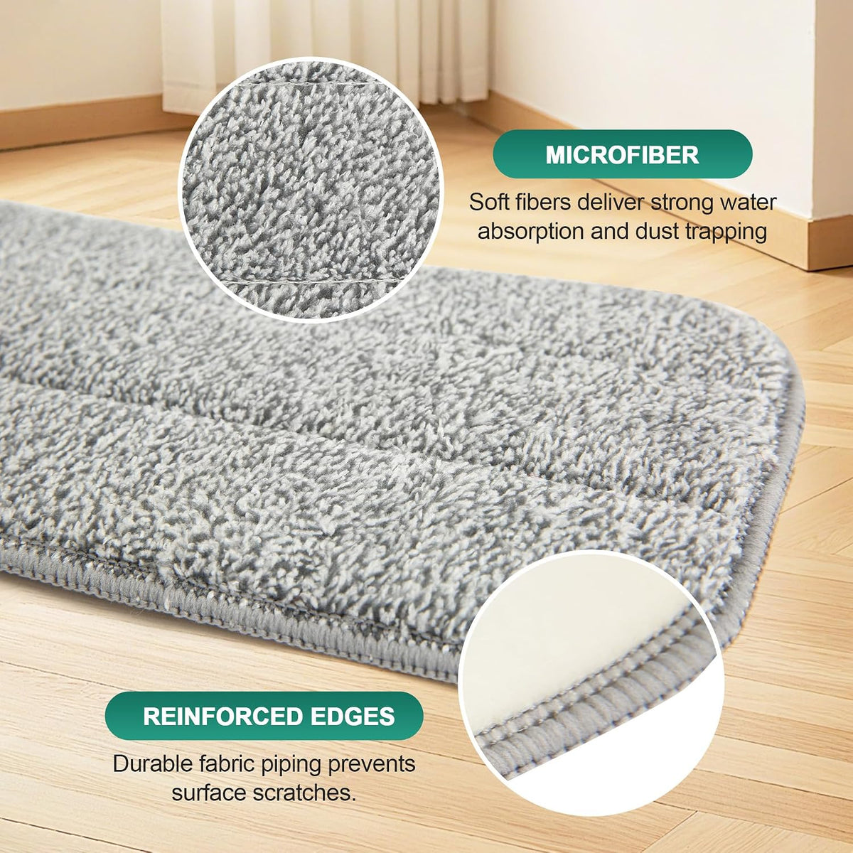 8 Pack Microfiber Spray Mop Replacement Pads for Swiffer PowerMop