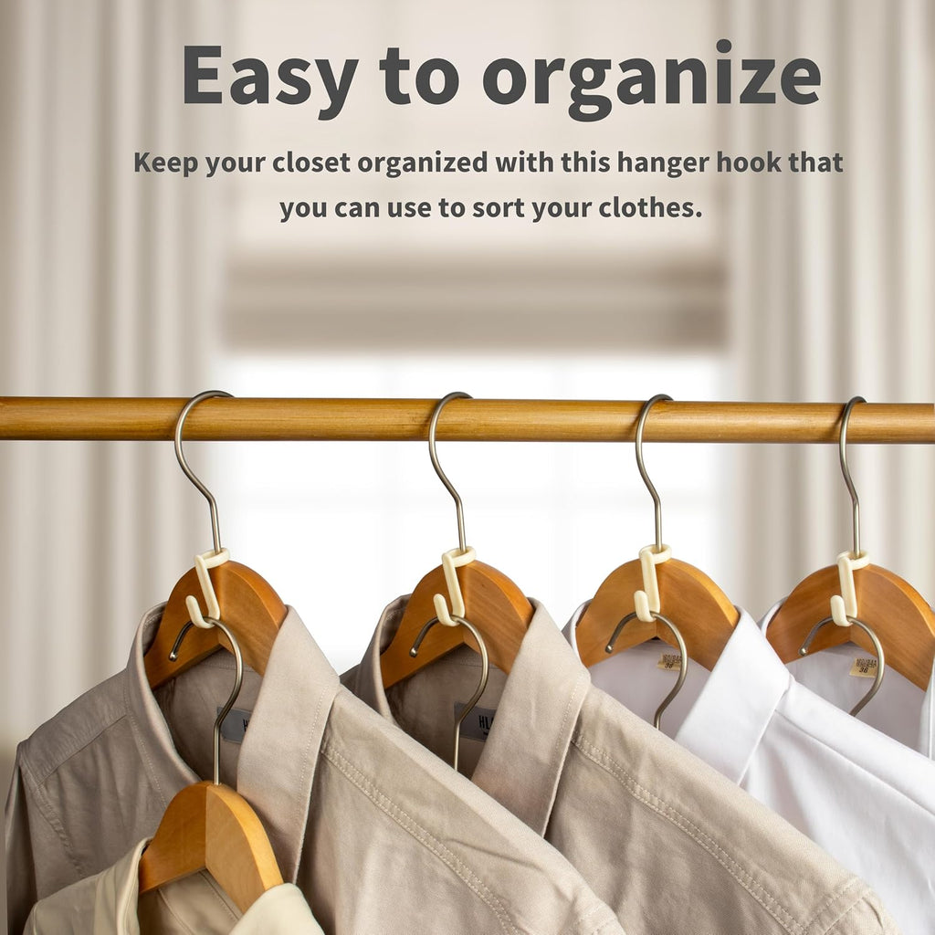 50PCS Hanger Connector Hooks,Space Saving Hangers for Clothes.Hanger Hooks Space Saver. Closet Hangers Connector Hook. College Dorm Essentials,Closet Organizers and Storage