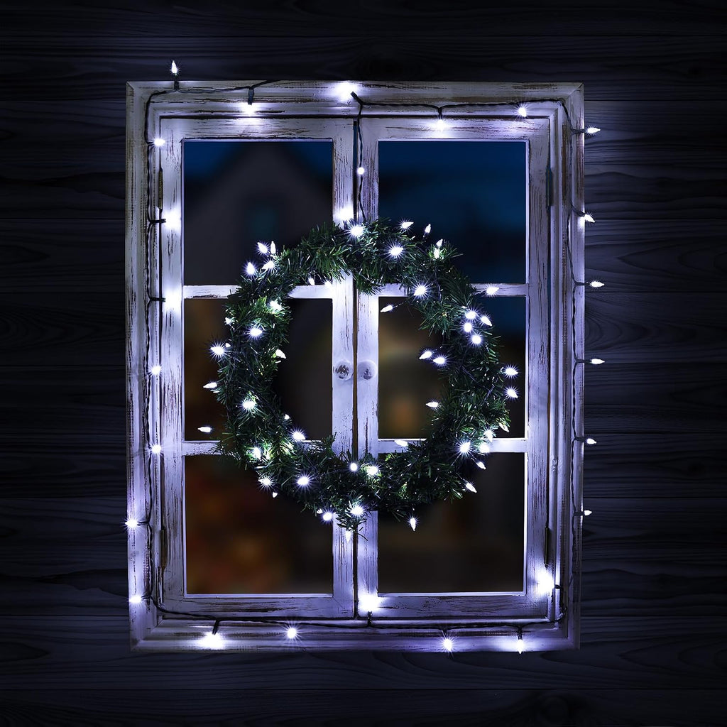 Lomotech Battery Christmas Lights - 2 Pack Total 33ft 100LEDs,White