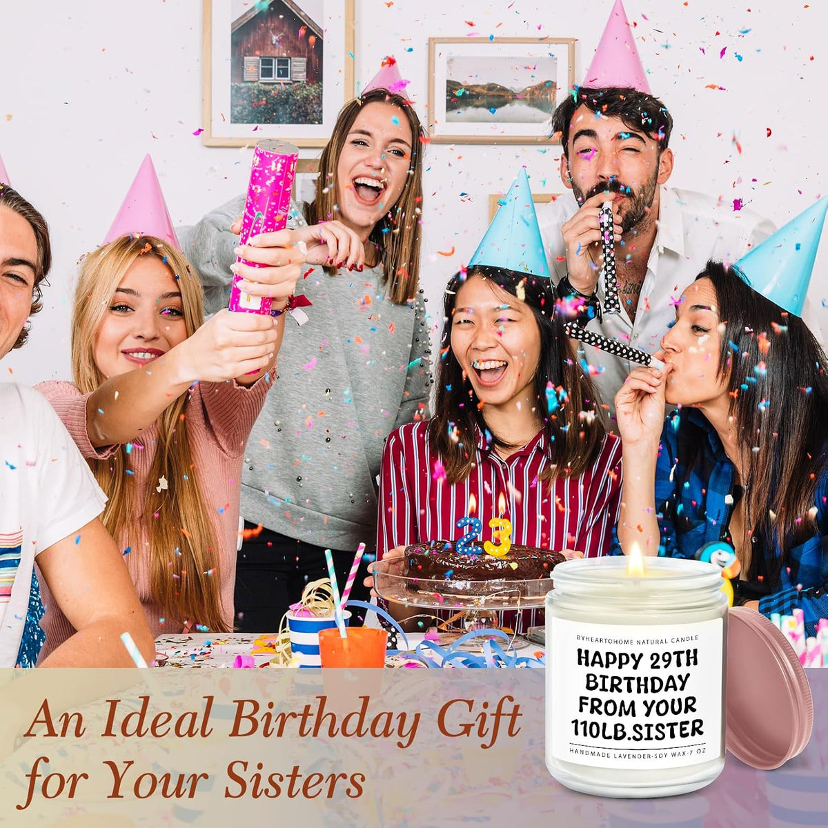 Sister Birthday Gifts,Funny Gifts Candles for Sister