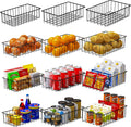 Joben Oligey 12 PACK (3 Szie) Small Wire Storage Baskets for Organizing,Pantry Organization Bins for Cabinets, Metal Basket for Kitchen, Bathroom Organizer (Black)